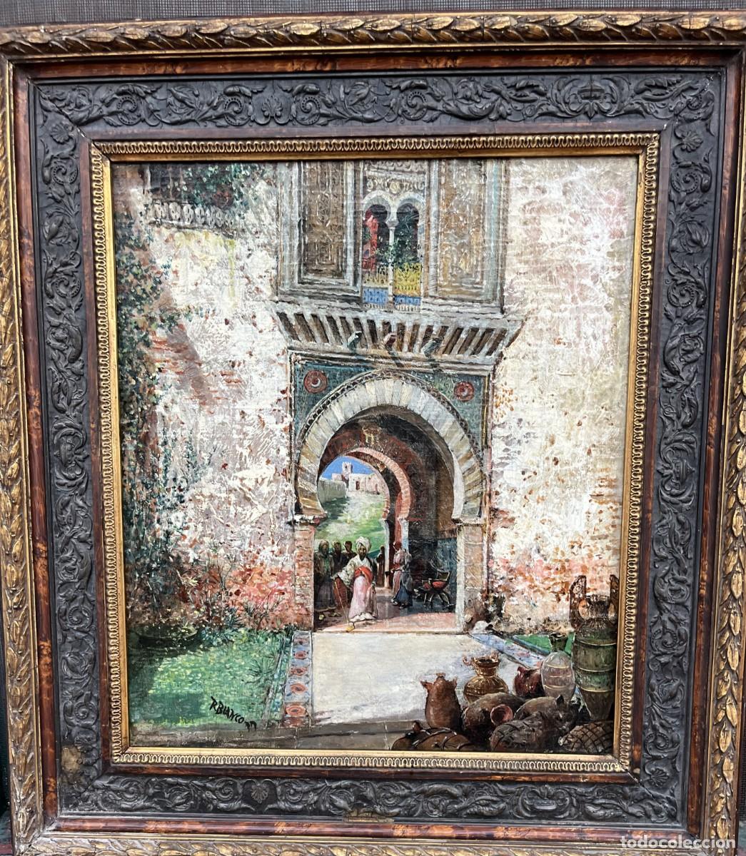 Arte: BLANCO MERINO Rafael (1864-1899)Atrib. Pintor espa&ntilde;ol - Oleo sobre tela, reentelado.