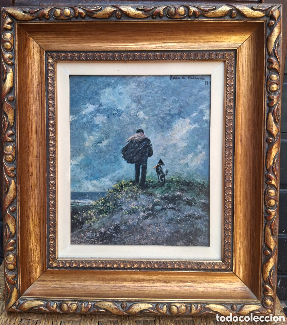 Arte: Pedro de Valencia (Valencia,1902-1971) &rdquo;Mirando al Mar&rdquo; &oacute;leo sobre tabla, firmado y fechado en 1970