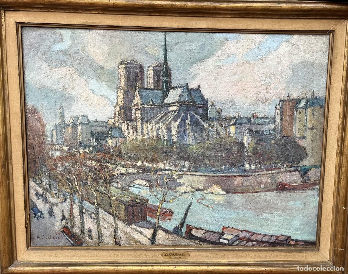 Arte: WILDER Andr&eacute; (1871-1965) Atribuido. &rdquo;Abside de Notre Dame&rdquo; Pintor franc&eacute;s - &Oacute;leo sobre tela.