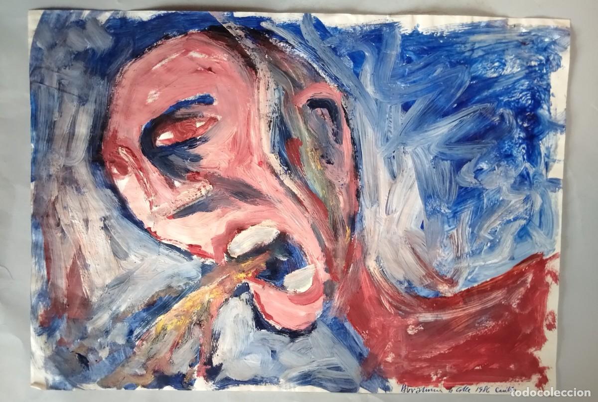 Arte: Abraham Lacalle(Almer&iacute;a 1962)Personaje acr&iacute;lico firmado