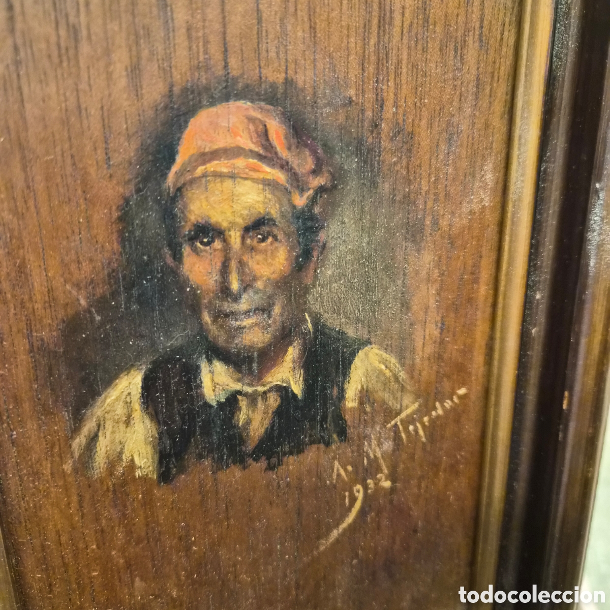 Arte: &Oacute;leo sobre tabla A. M Tejedor 1932 - Foto 4