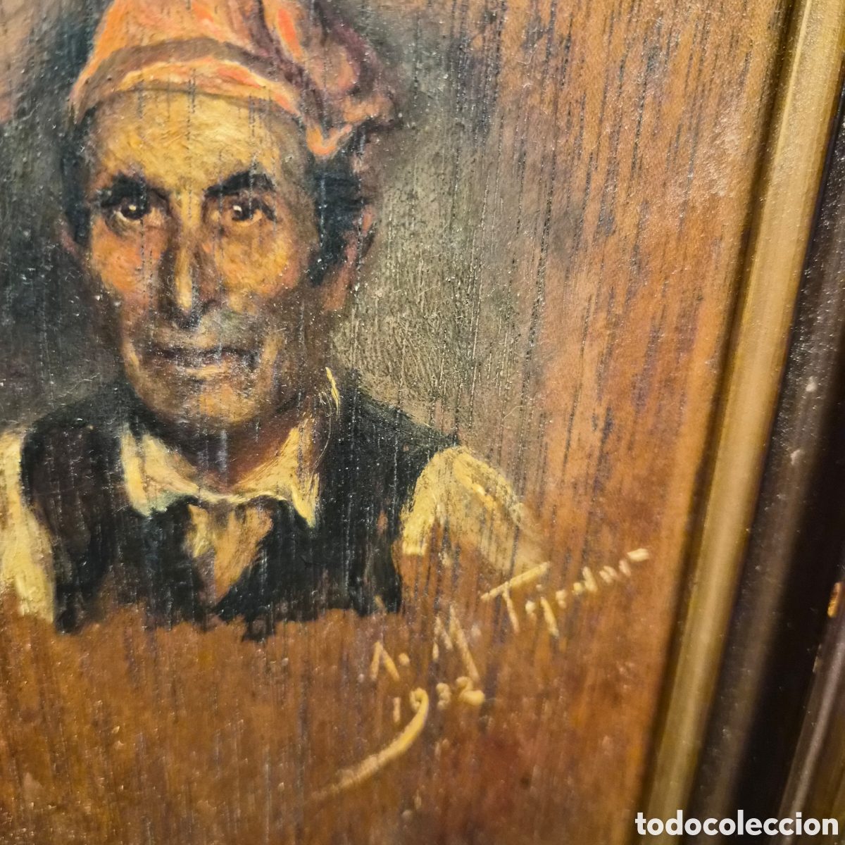 Arte: &Oacute;leo sobre tabla A. M Tejedor 1932 - Foto 6