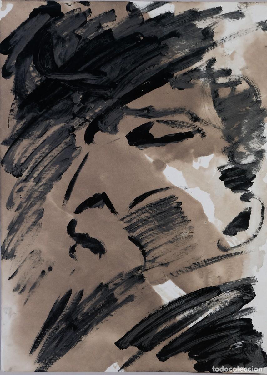 Arte: &Oacute;LEO SOBRE PAPEL ROSTRO SIGLO XX