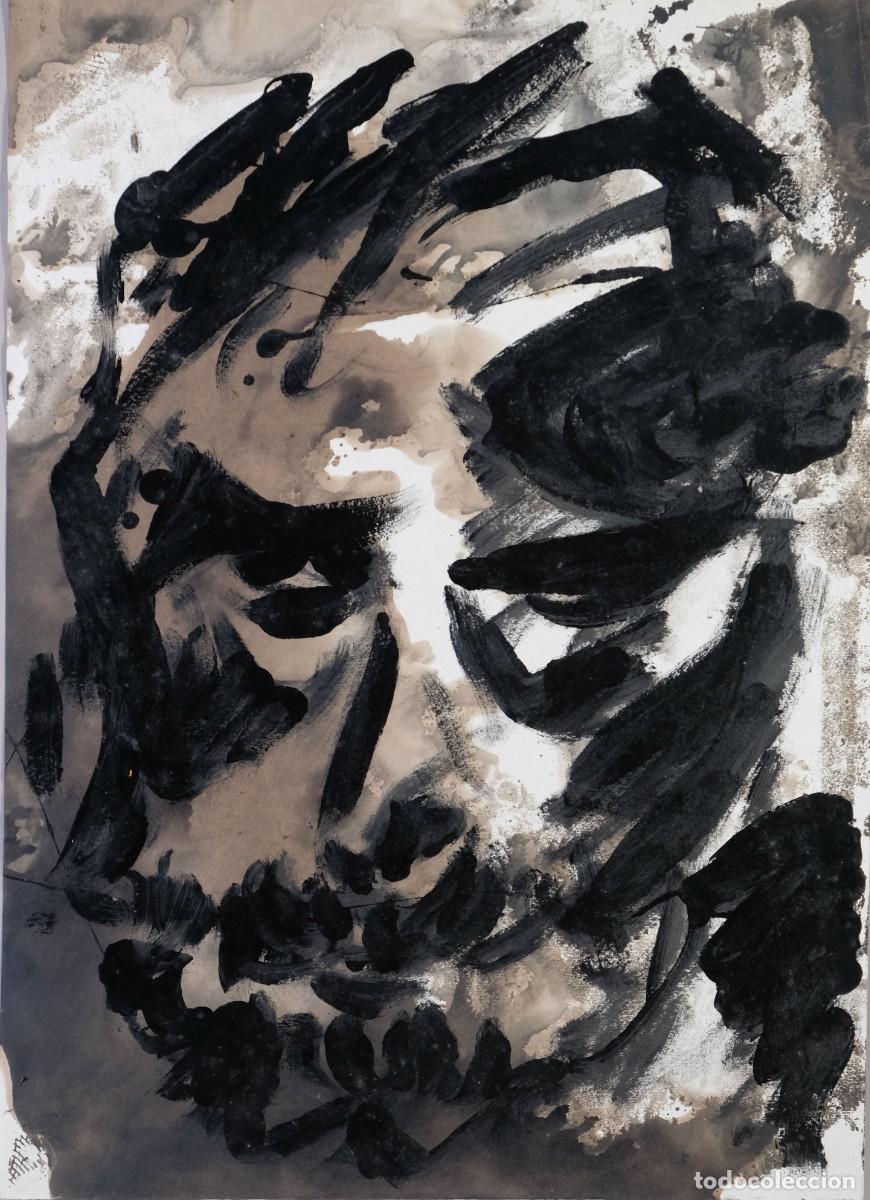 Arte: &Oacute;LEO SOBRE PAPEL ROSTRO SIGLO XX