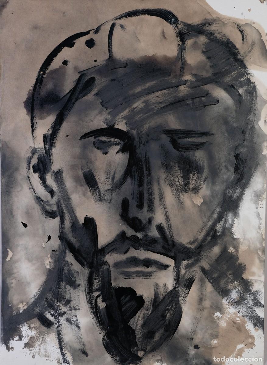 Arte: &Oacute;LEO SOBRE PAPEL ROSTRO SIGLO XX