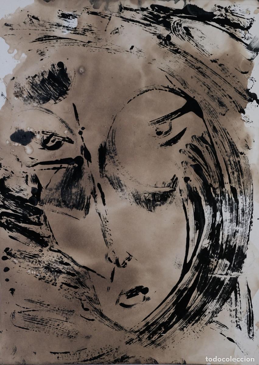 Arte: &Oacute;LEO SOBRE PAPEL ROSTRO SIGLO XX