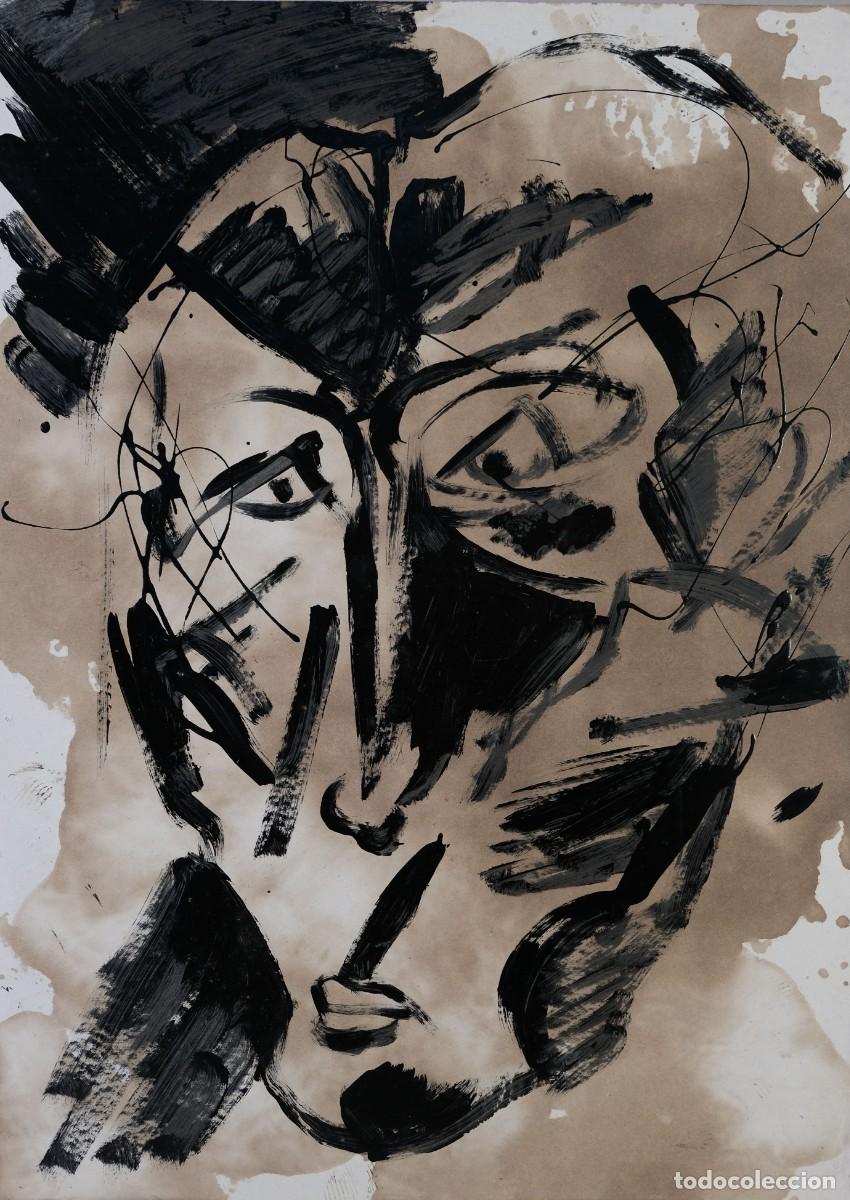 Arte: &Oacute;LEO SOBRE PAPEL ROSTRO SIGLO XX