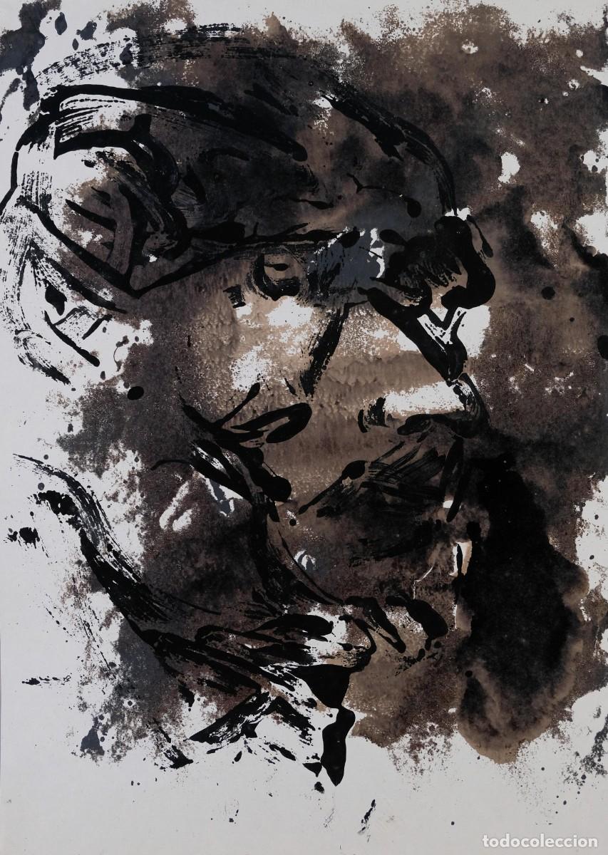Arte: &Oacute;LEO SOBRE PAPEL ROSTRO SIGLO XX