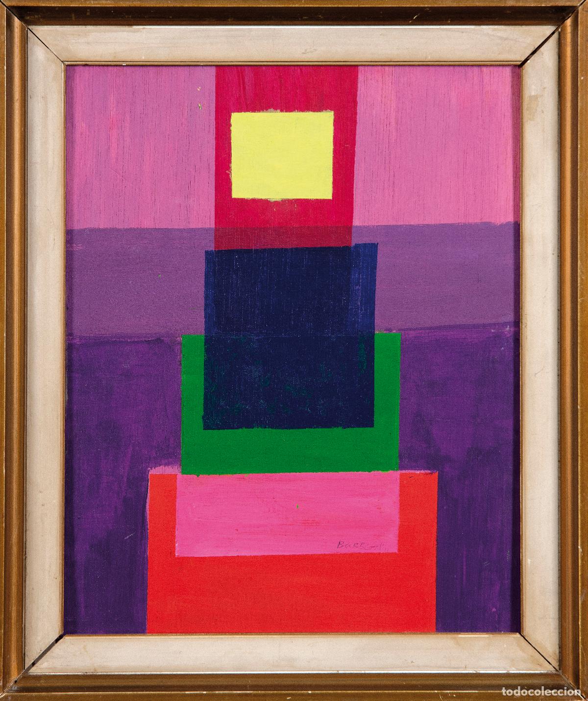 Arte: Sin t&iacute;tulo acr&iacute;lico sobre tabla Carlos Barber&aacute; siglo XX