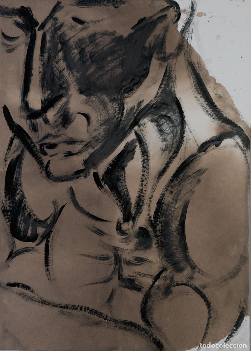Arte: &Oacute;LEO SOBRE PAPEL ROSTRO SIGLO XX