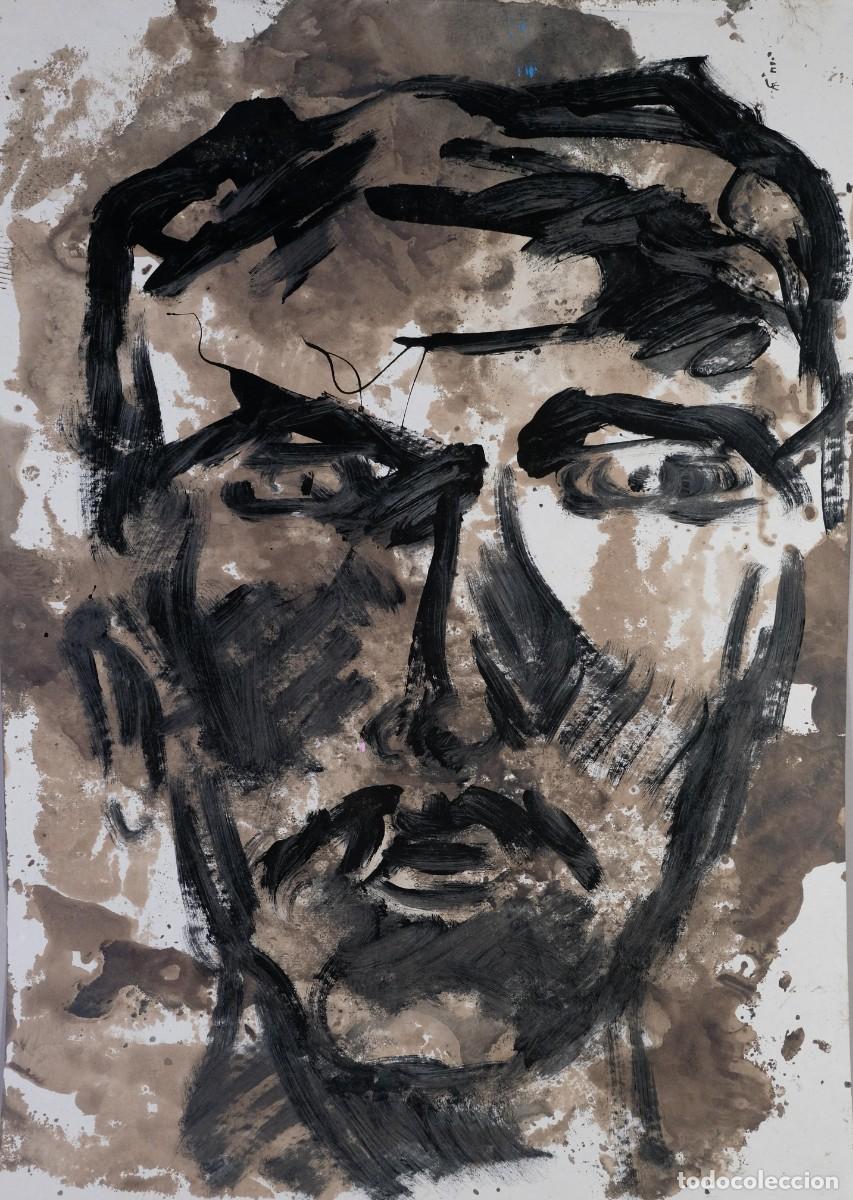 Arte: &Oacute;LEO SOBRE PAPEL ROSTRO SIGLO XX