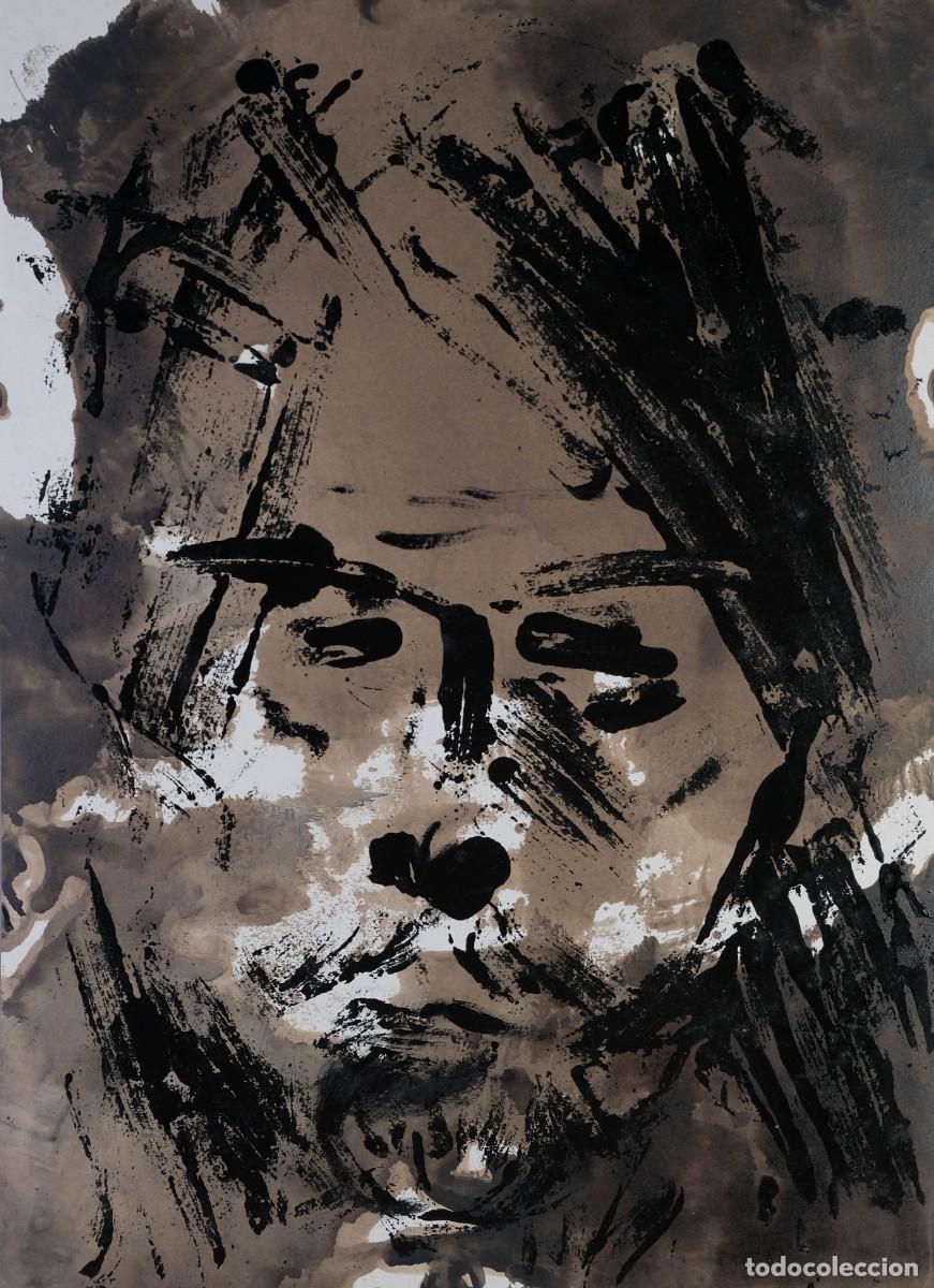 Arte: &Oacute;LEO SOBRE PAPEL ROSTRO SIGLO XX