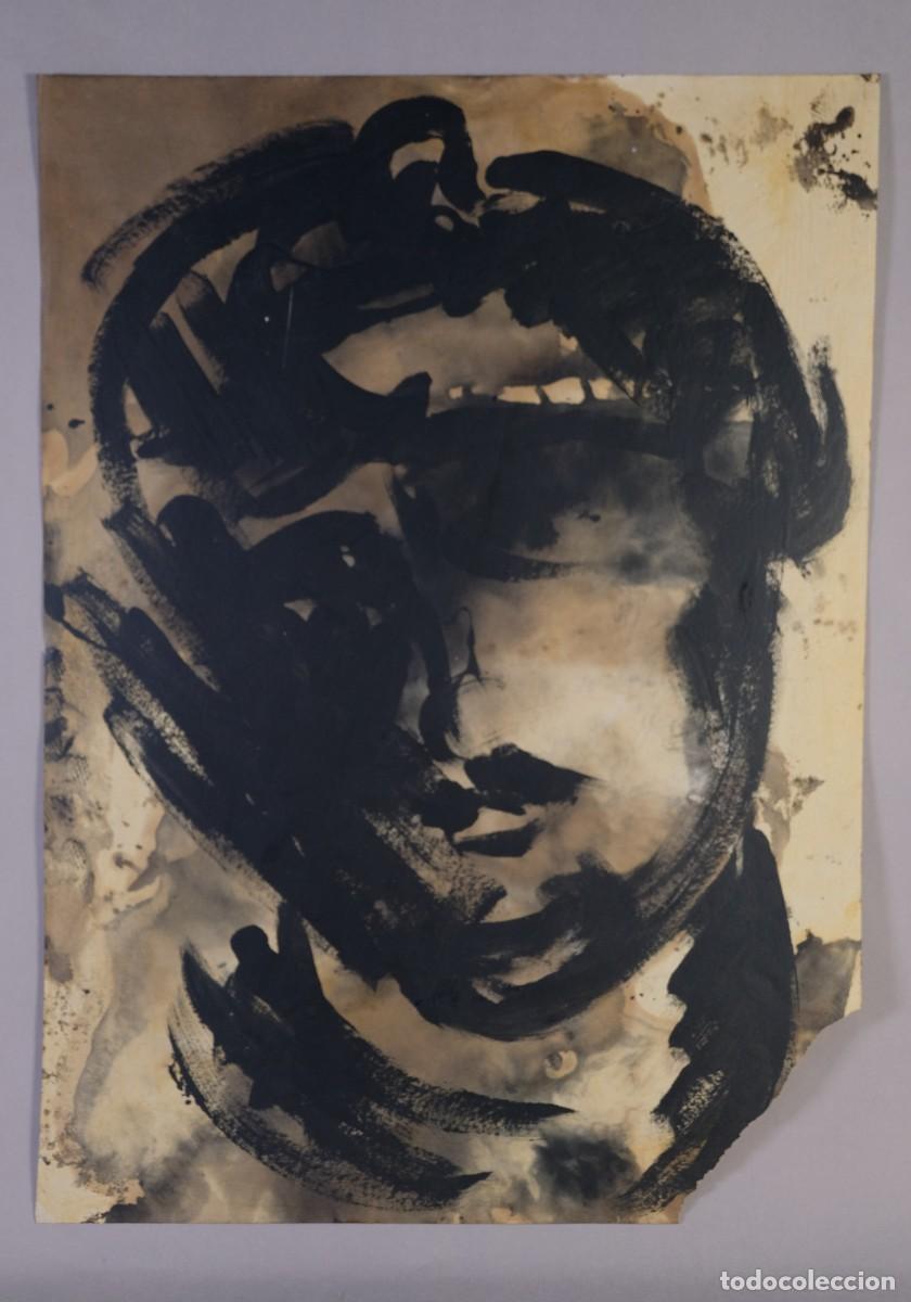 Arte: &Oacute;LEO SOBRE PAPEL ROSTRO SIGLO XX