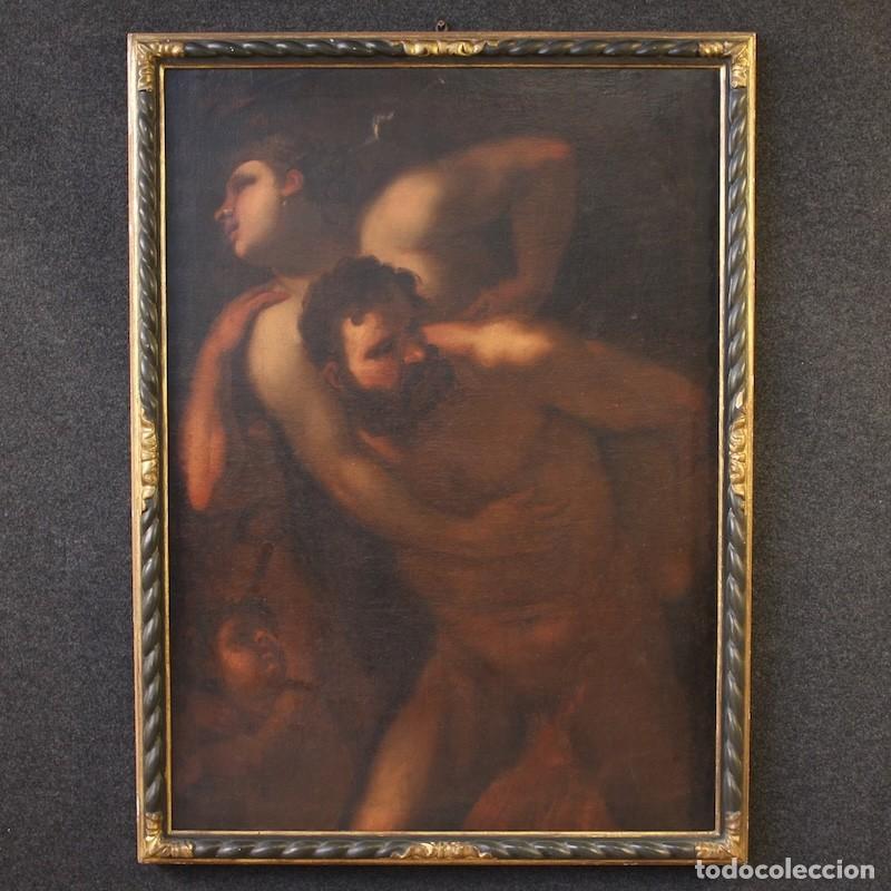 Arte: Magn&iacute;fica pintura mitol&oacute;gica del siglo XVII, H&eacute;rcules y Deyanira.