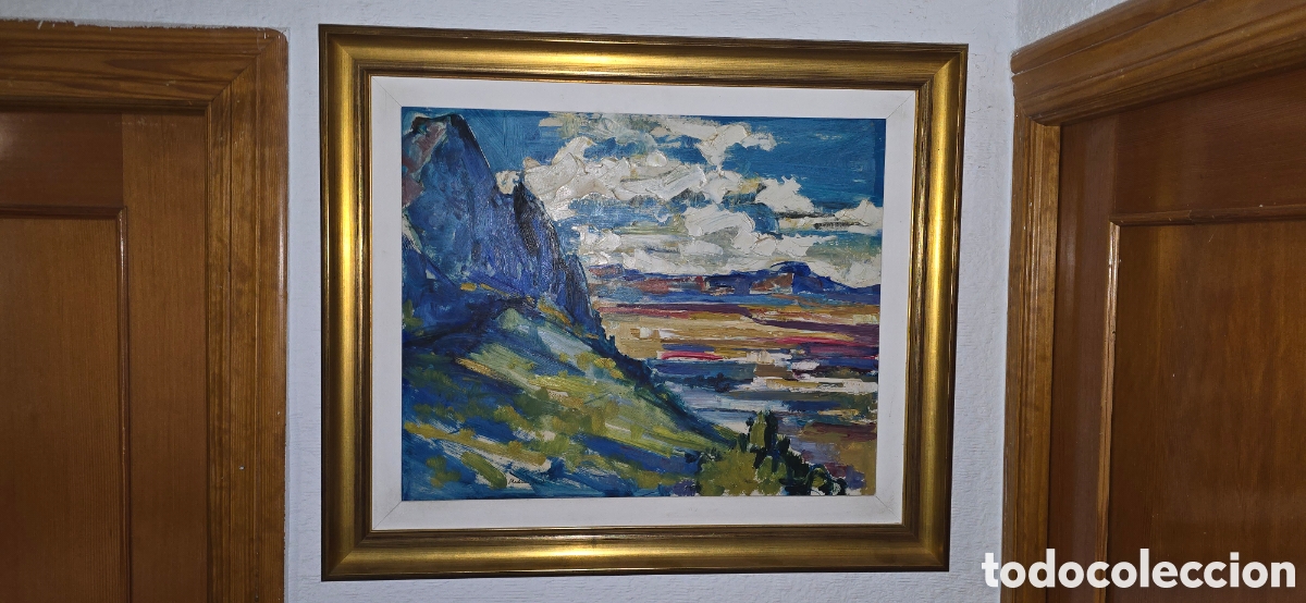 Arte: PRECIOSO PAISAJE OLEO SOBRE TABLA POR EL PINTOR MURCIANO MEDINA BARD&Oacute;N . UNA MARAVILLA.