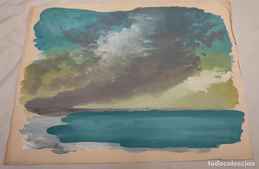Arte: PINTURA ORIGINAL ACUARELA SOBRE LAMINA, AUTOR MAURO, HACIA 1973, OCEANO