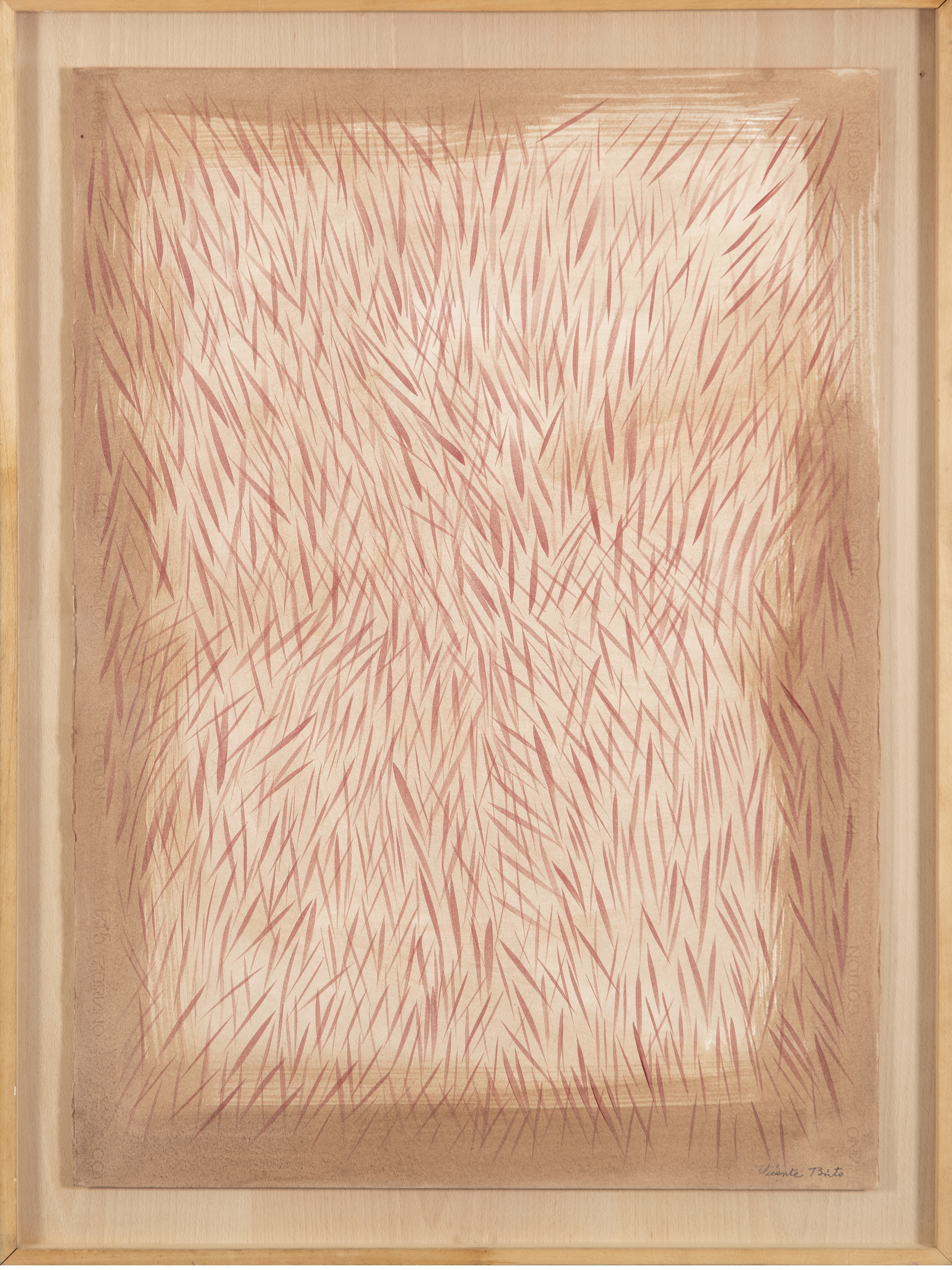 Arte: Sin t&iacute;tulo t&eacute;cnica mixta sobre papel Vicente Brito Hern&aacute;ndez siglo XX