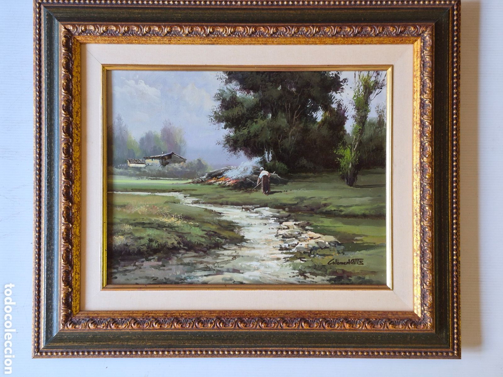 Arte: Joan colomer valls, Muy bonito oleo sobre tela. firmado