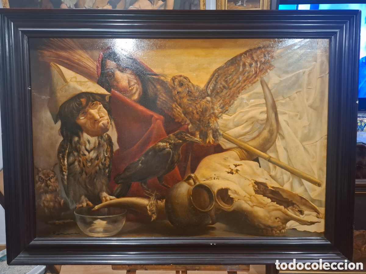 Arte: Oleo sobre tabla escena un poco rara 140x1m