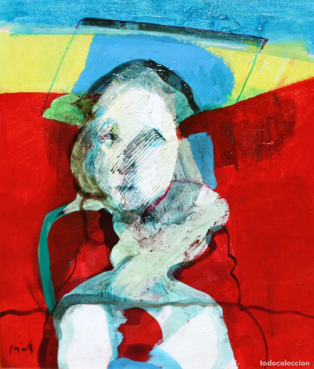 Arte: CARLOS MENDEZ (Buenos Aires, 1943) OLEO SOBRE TELA FIRMADO. COMPOSICION CON ROSTRO