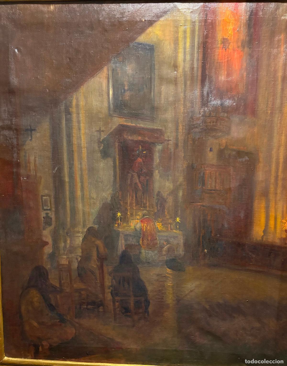 Arte: Interior de Iglesia, por Ram&oacute;n Pulido (Madrid 1967-1936)