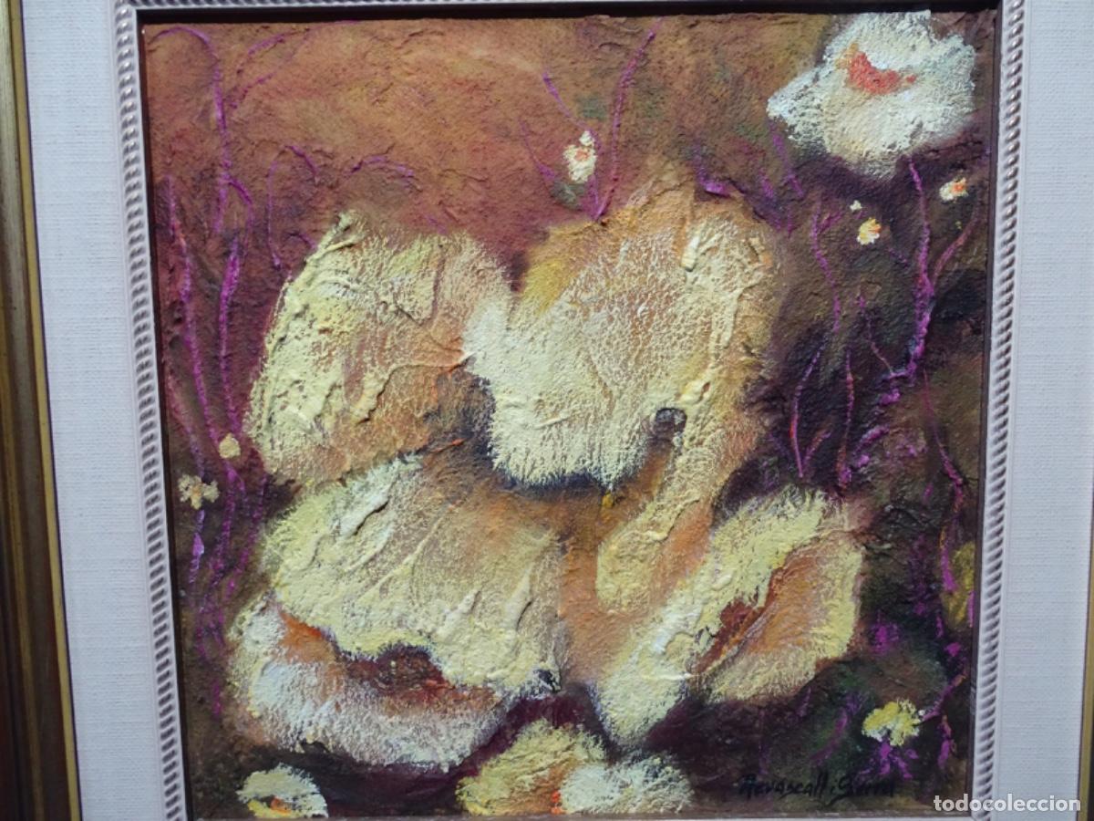 Arte: &Oacute;LEO SOBRE TABLA FIRMADO REVASCALL I SERRA. BODEGON FLORES.