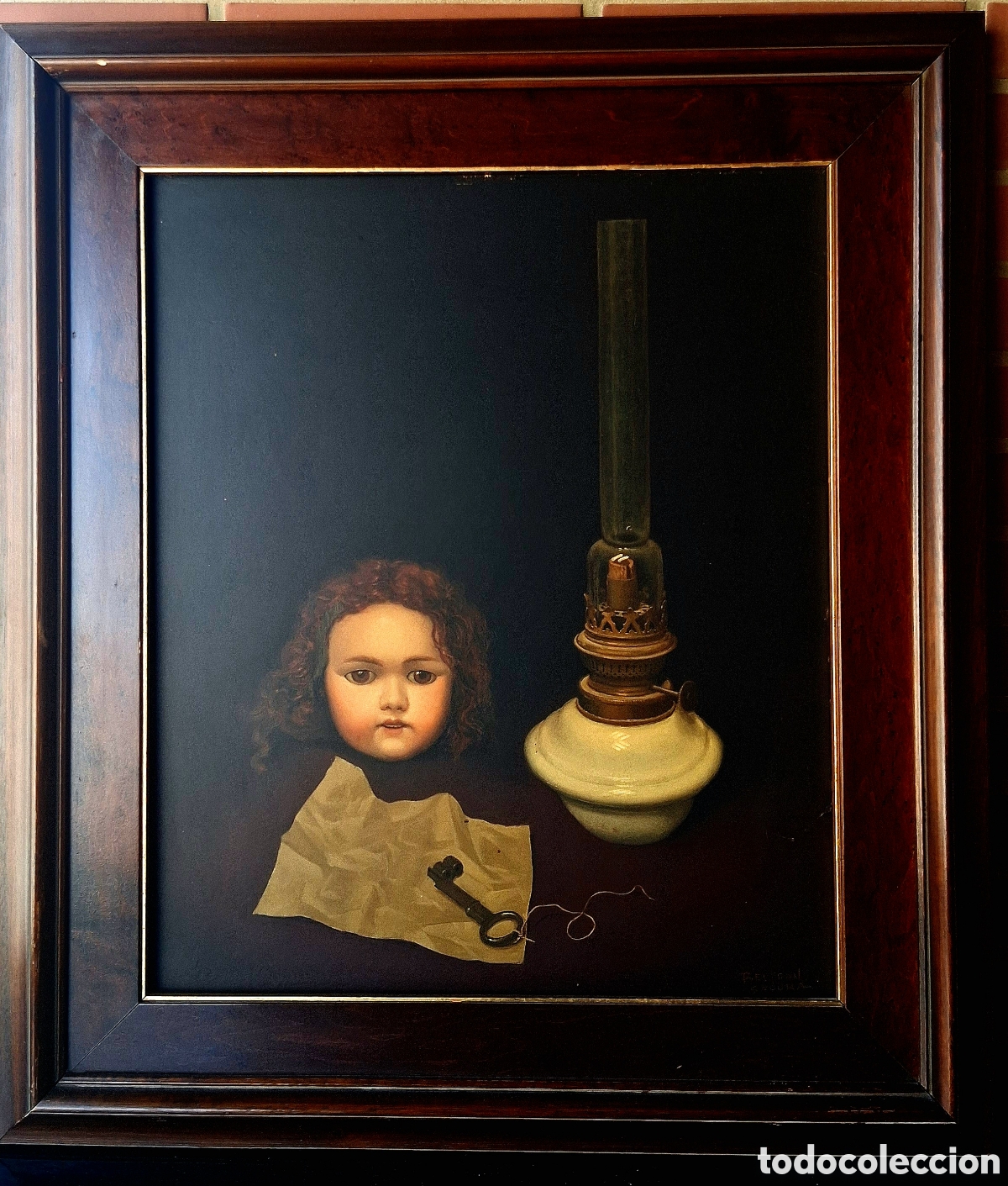 Arte: Enrique Beltr&aacute;n Segura (Valencia, 1921&ndash;2009) &rdquo;Quinqu&eacute; y mu&ntilde;eca &rdquo; &oacute;leo sobre tabla (55 x 46.5)