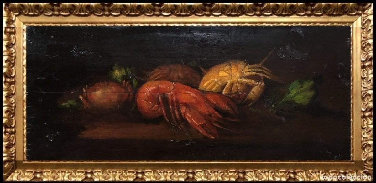 Arte: ESCUELA EUROPEA S. XIX - MAGN&Iacute;FICO BODEG&Oacute;N CON CRUST&Aacute;CEOS
