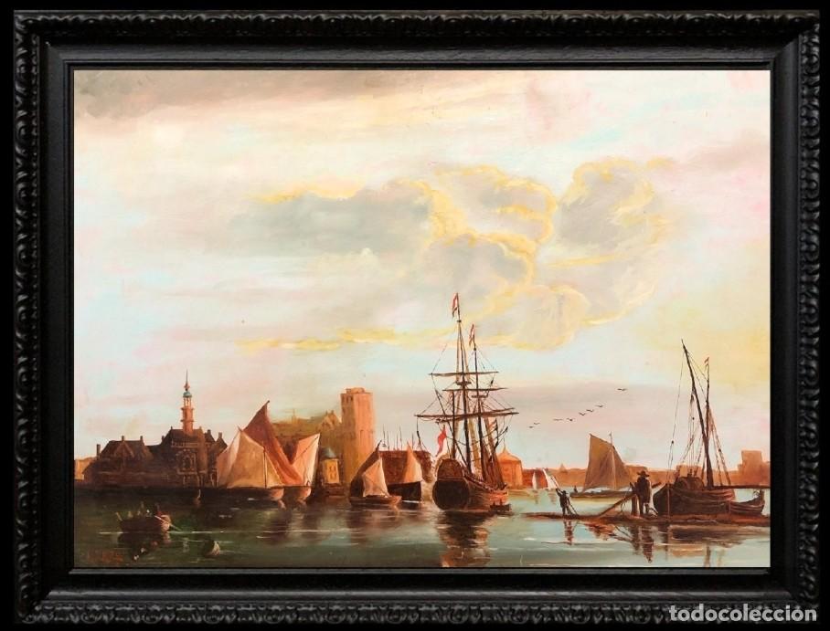 Arte: UNA VISTA DE DORDRECHT (SEG&Uacute;N AELBERT CUYP) - ESCUELA EUROPEA S. XX