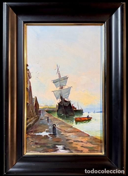 Arte: M&Aacute;LAGA; MUELLES DEL PUERTO VIEJO (SEG&Uacute;N JOS&Eacute; GARNET DE LA PE&Ntilde;A) - ESCUELA EUROPEA S. XX