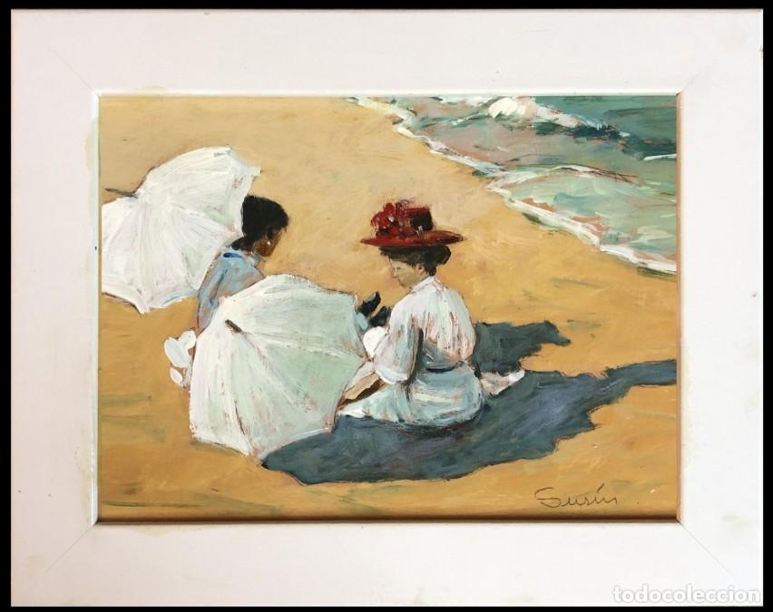 Arte: DEMETRIO SUS&Iacute;N BARRA (1949) - MUJERES SOROLLESCAS EN LA PLAYA