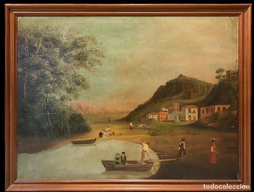 Art: ESCUELA PERUANA S. XVIII - VIEJA LIMA: OCIO A ORILLAS DEL R&Iacute;O R&Iacute;MAC