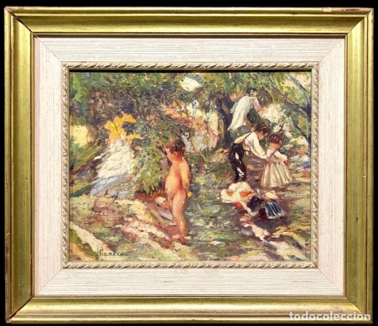 Art: ESCUELA DE VALENCIA S. XX - PICNIC EN EL JARD&Iacute;N