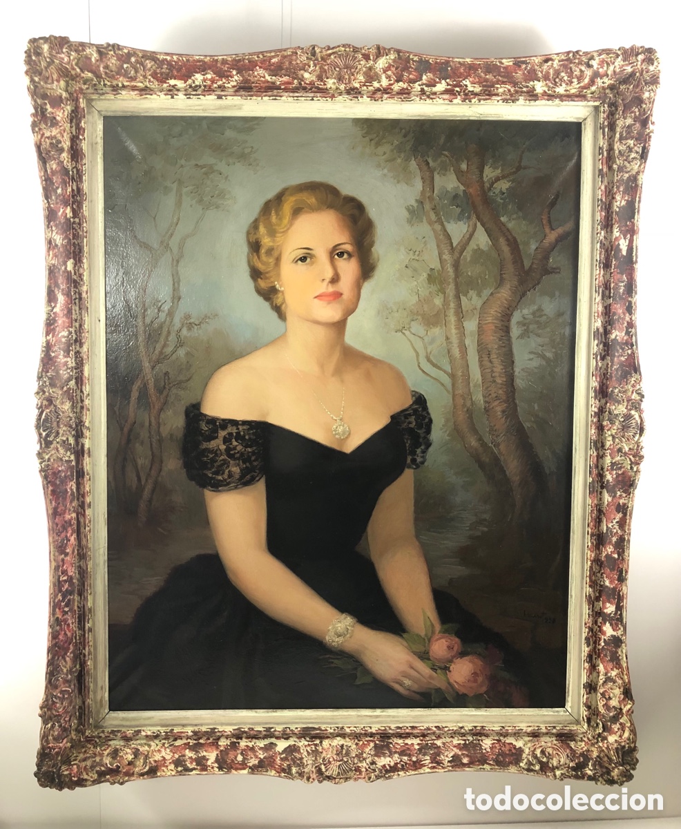 Arte: Eleuterio Bauset Retrato de Dama 1958