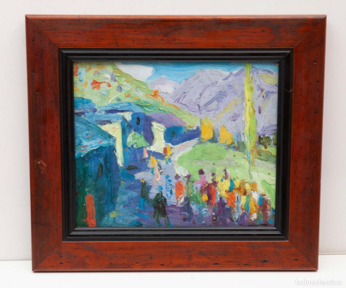 Arte: CASIMIR MART&Iacute;NEZ TARRASS&Oacute; &ndash; Paisaje de monta&ntilde;a &ndash; &Oacute;leo/lienzo &ndash; Firmado- 25x30cm