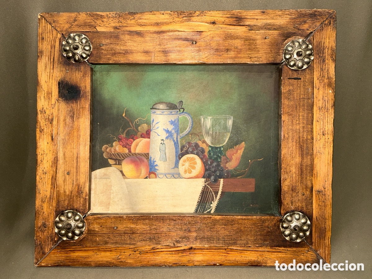 Arte: &Oacute;LEO SOBRE LIENZO &ldquo;BODEG&Oacute;N&rdquo; FIRMADO EL PEIDRO