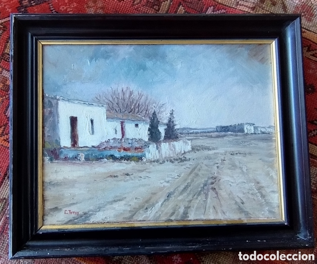Arte: Paisaje rural valenciano. Pintora Encarna Tatay, Valencia. &Oacute;leo sobre lienzo