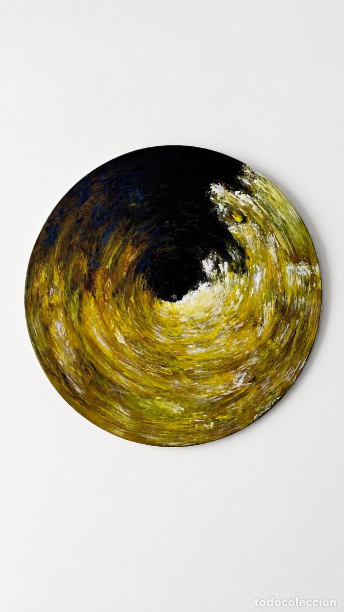 Arte: Vinilo pintado a mano &rdquo;Surco&rdquo; &mdash; I. Mun&aacute;rriz &mdash; Acr&iacute;lico, arte abstracto original