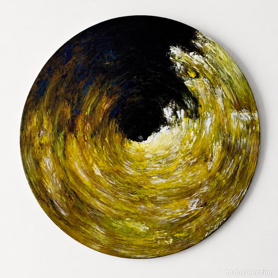 Arte: Vinilo pintado a mano &rdquo;Surco&rdquo; &mdash; I. Mun&aacute;rriz &mdash; Acr&iacute;lico, arte abstracto original