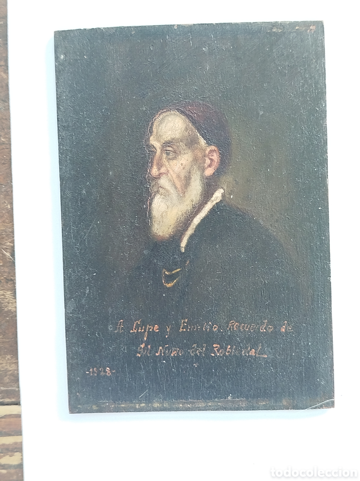 Arte: Copia en miniatura de AUTORETRATO DE TIZIANO