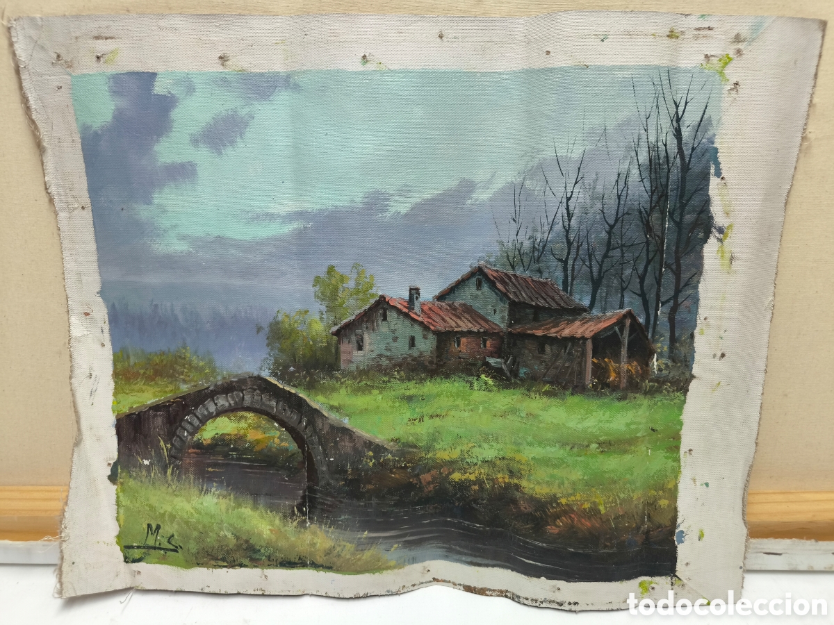 Arte: Paisaje pueblo rural ( hecho a mano )