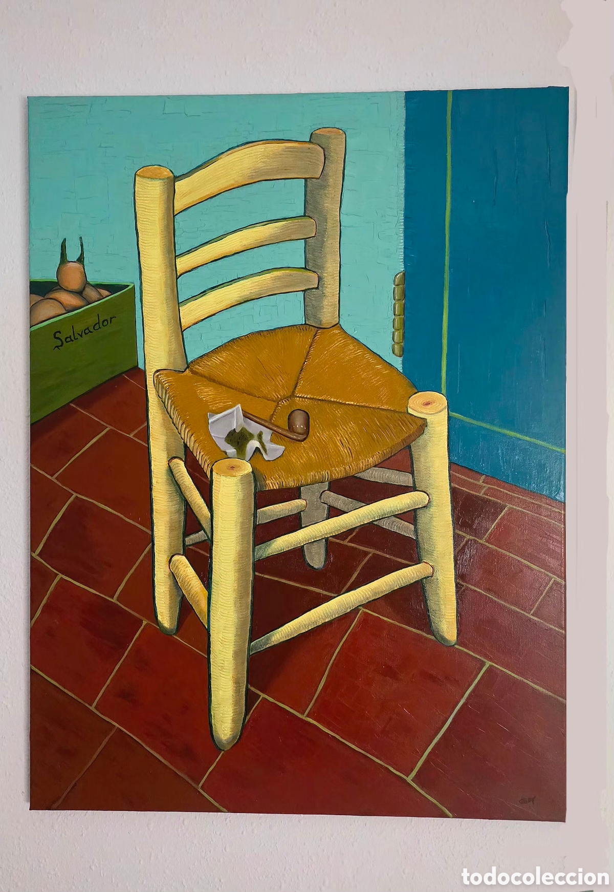 Arte: Cuadro La Silla de Van Gogh &Oacute;leo 60x80 - Foto 2