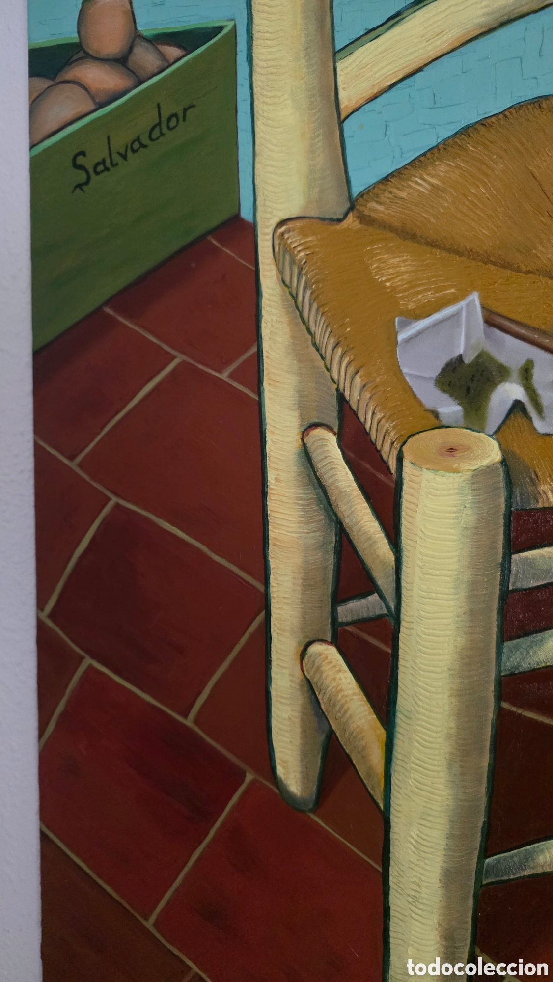 Arte: Cuadro La Silla de Van Gogh &Oacute;leo 60x80 - Foto 4