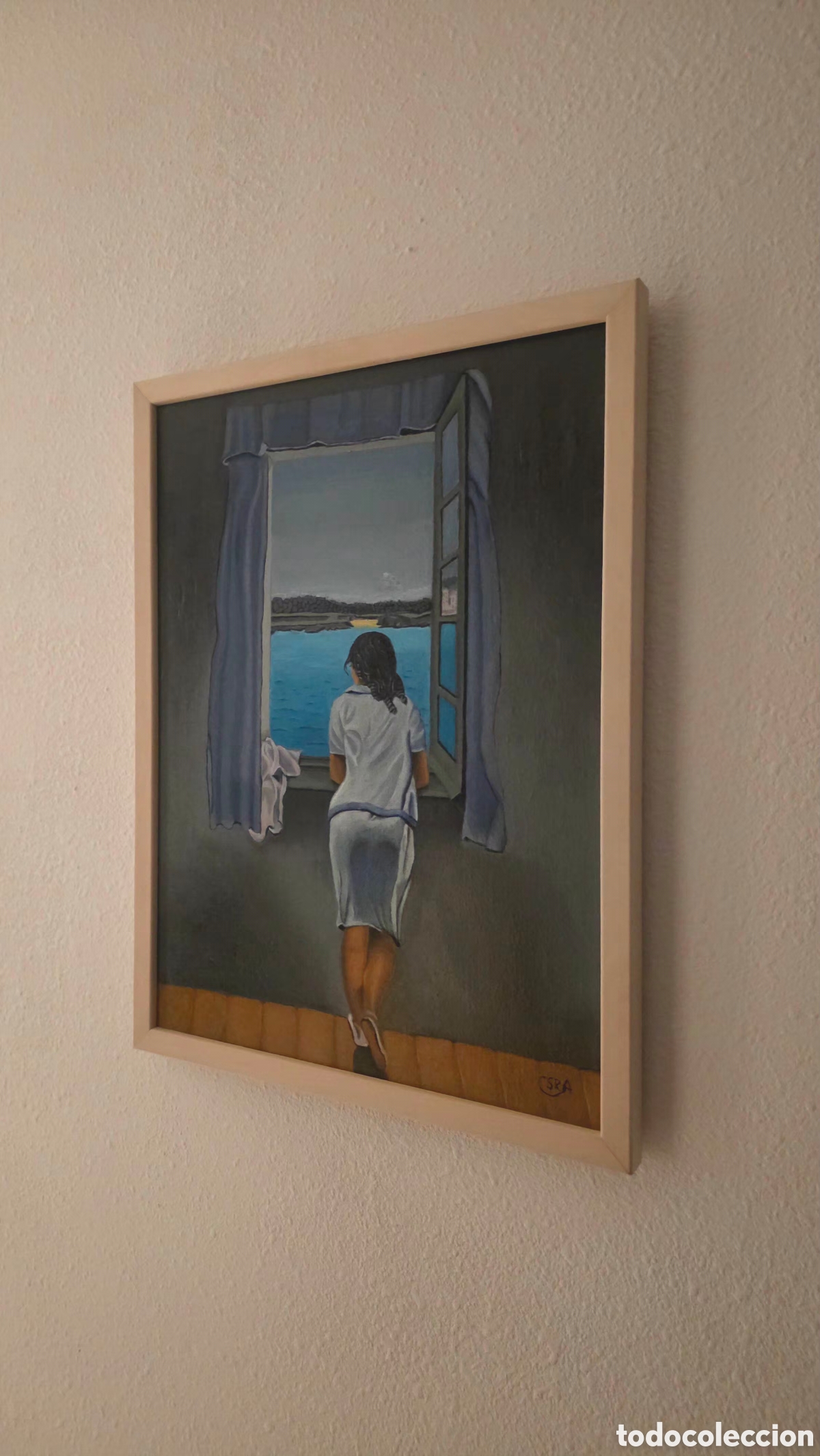 Arte: Replica de &rdquo;Muchacha en la ventana&rdquo; de Dal&iacute; 30x40 - Foto 2