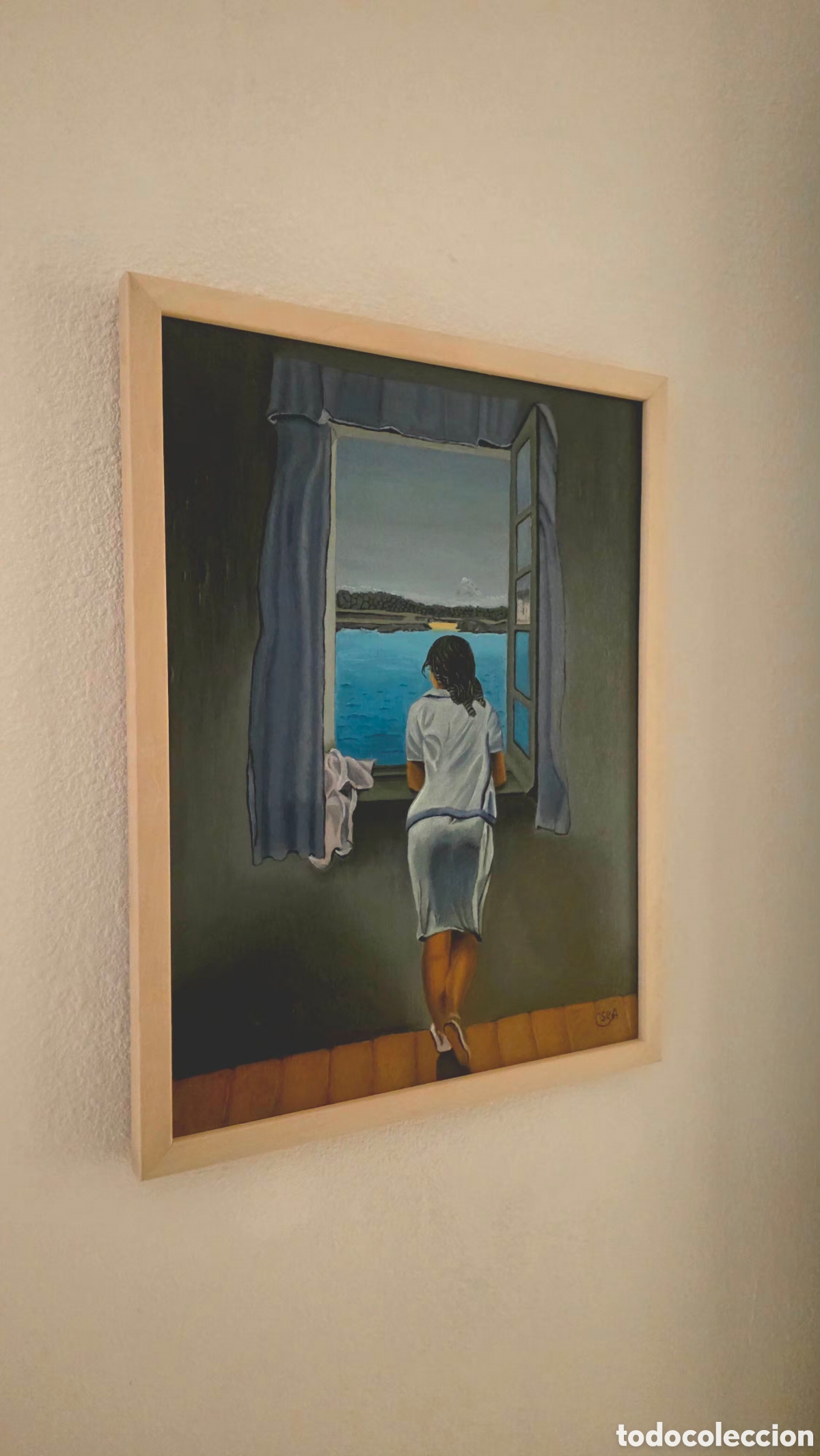 Arte: Replica de &rdquo;Muchacha en la ventana&rdquo; de Dal&iacute; 30x40 - Foto 3