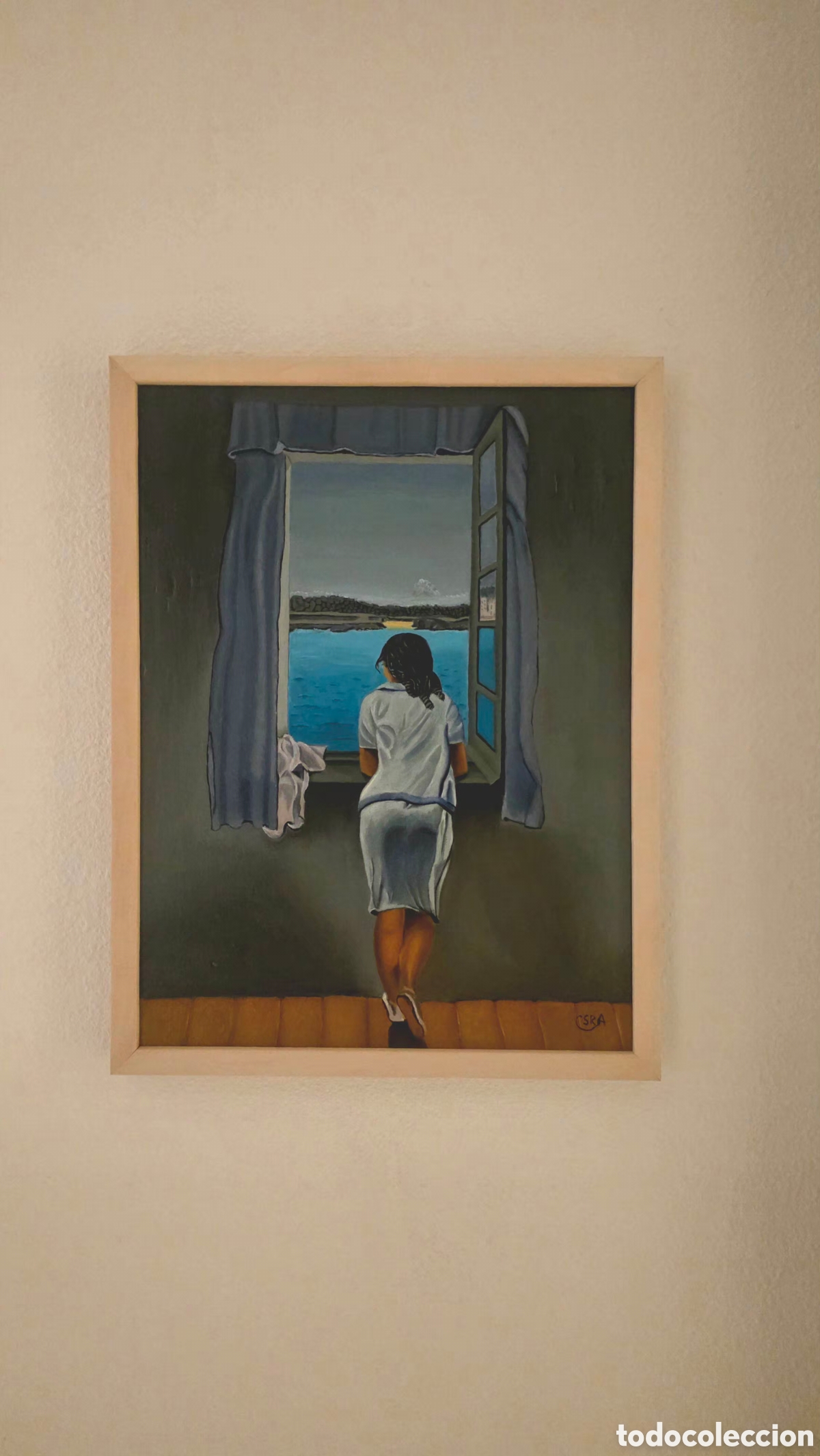 Arte: Replica de &rdquo;Muchacha en la ventana&rdquo; de Dal&iacute; 30x40 - Foto 4