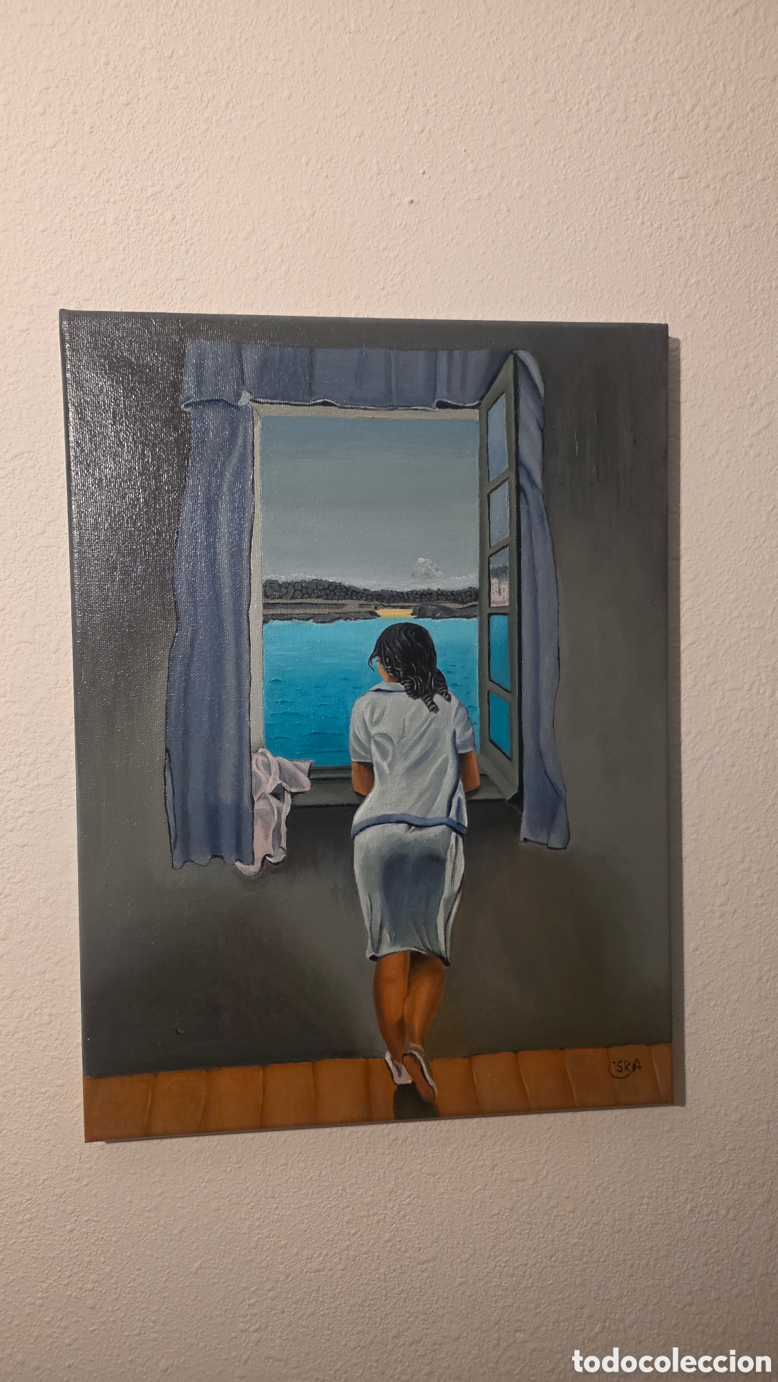 Arte: Replica de &rdquo;Muchacha en la ventana&rdquo; de Dal&iacute; 30x40 - Foto 5
