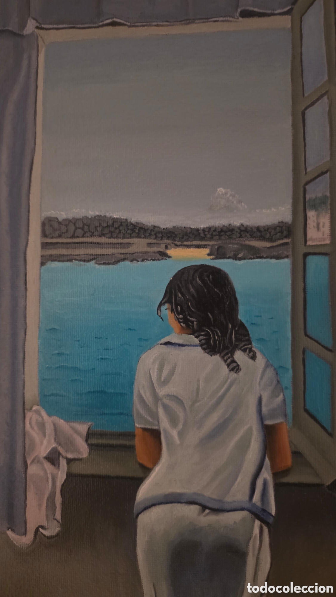 Arte: Replica de &rdquo;Muchacha en la ventana&rdquo; de Dal&iacute; 30x40 - Foto 6