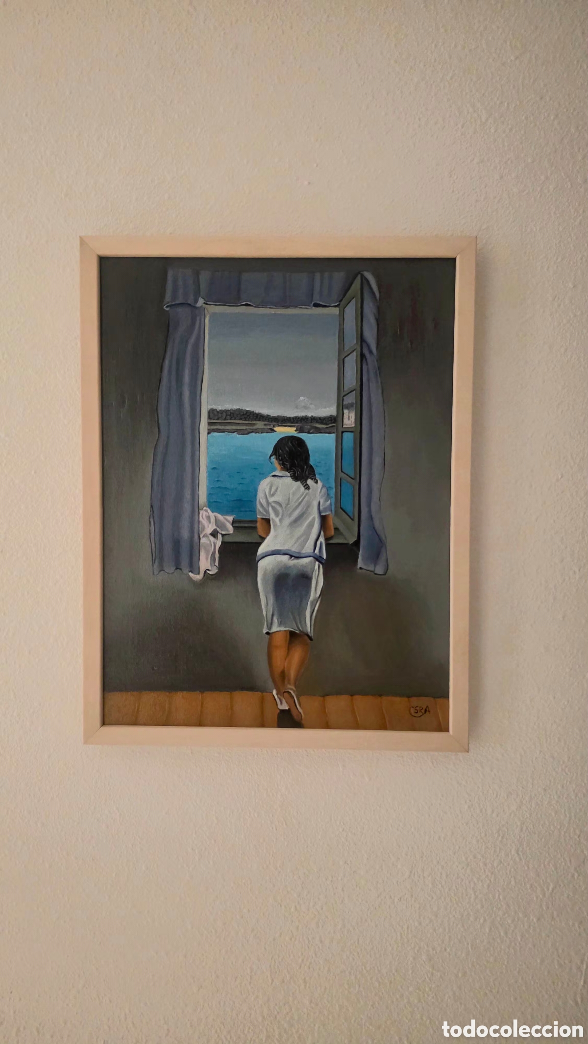 Arte: Replica de &rdquo;Muchacha en la ventana&rdquo; de Dal&iacute; 30x40