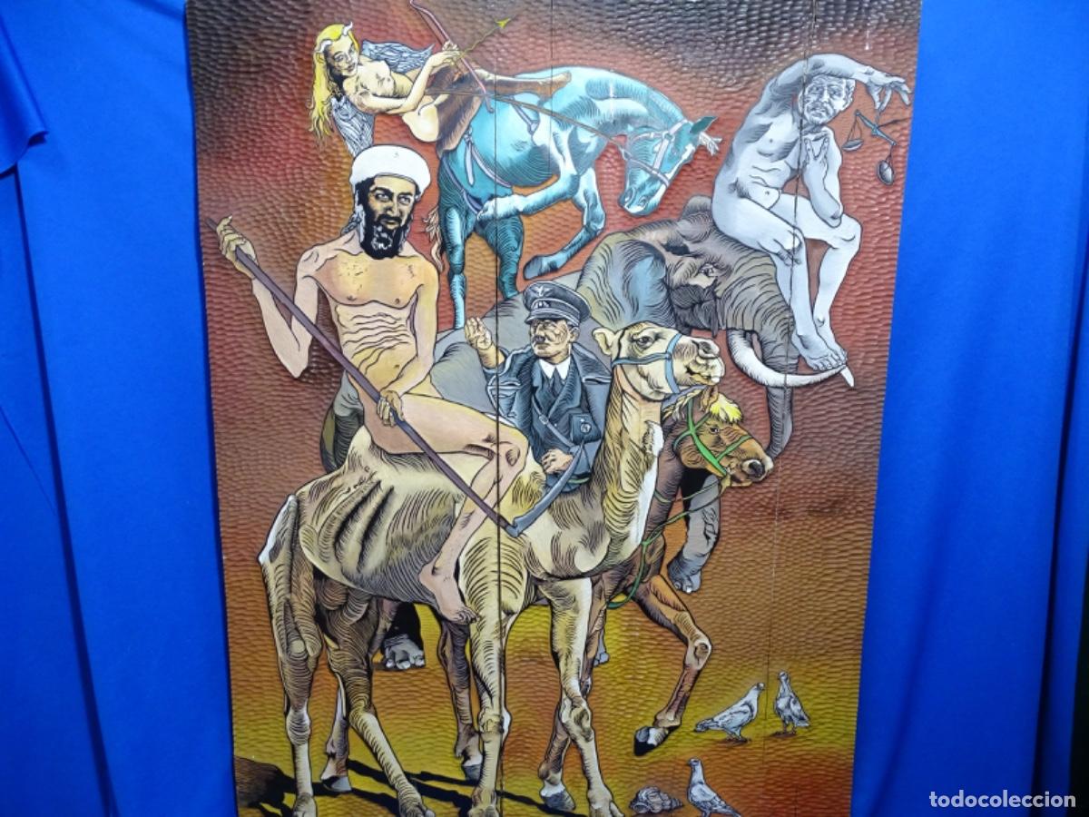 Arte: GRAN &Oacute;LEO SOBRE TABLA ARIEL GATO, PINTOR COMPLEJO &ldquo;LAS TERRAZAS&rdquo;